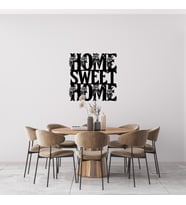 Home Sweet Home Mdf Duvar Dekorasyonu (Siyah)