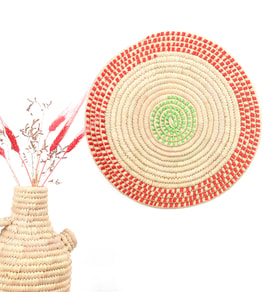 Phoenix Hasır Duvar Süsü_ 40 cm _ Kırmızı - yeşil