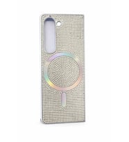 Samsung Z Fold 5 Kılıf Diamont MagSafe Hologramlı Telefon Kılıfı