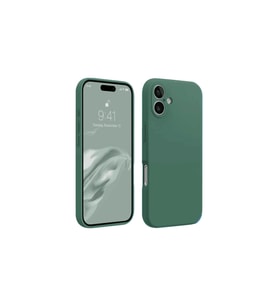 Apple iPhone 16 Plus Kılıf First Silikon - Koyu Yeşil