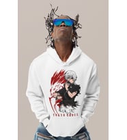 Tokyo Ghoul Ken Kaneki Baskılı Unisex Oversize Anime Karakter Hoodie
