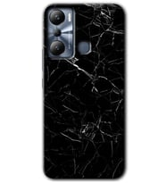 İnfinix Hot 20i Kılıf HD Desen Baskılı Kılıf - Siyah Mermer