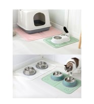 Büyük Boy Silikon Kedi Köpek Matı, 40x60cm, Havuzlu ve Renkli Tasarım