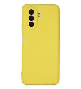 Nova Y70 Kılıf Nano Içi Kadife Silikon - Sarı