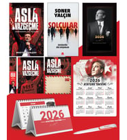 Asla Vazgeçme - Ayraç - Kartpostal - Poster - Solcular -  2026 Ajanda İstikbal - İstikbal Ahşap Duvar Takvimi - Masa Takvimi