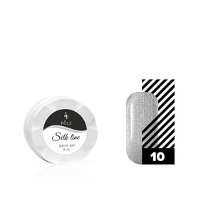 Jel boya & Nail art/dizayn Silk line 10 gümüş 6 ml.
