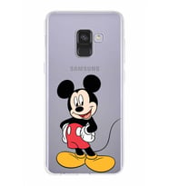 Samsung Galaxy A8 (2018)  Kapak Mickey Mouse Tasarımlı Şeffaf Silikon Kılıf
