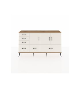 Arges Konsol 4 Raflı 6 Çekmeceli 3 Kapaklı 176x30x99 Çam-Aytaşı