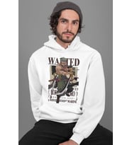 Wanted Roronoa Zoro Baskılı Unisex Oversize One Piece Anime Hoodie