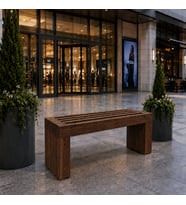Umut Park Modern Ahşap Geçmeli Oturma Bank(Ceviz Renk).
