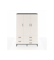 Hyperion Gardrop 5 Raflı 5 Çekmeceli Tek Askılı 132x44x195 Antrasit-Aytaşı