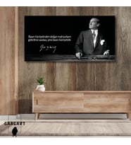 Panoramik Kanvas Makam Panosu Atatürk Sözleri Basın Hürriyeti