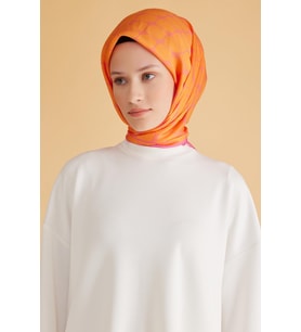 Belli Fresh Pure Eşarp 7-29 Turuncu Karışık Desen 49999
