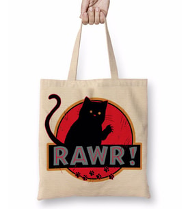 Kedi Cat Rawr Bez Çanta Uzun Saplı