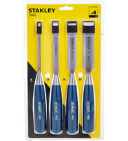Stanley St016129 4 Parça İskarpela Seti Klasik Mavi Seri