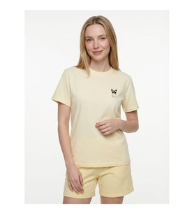 Loft Boxy Fit Sarı Kadın T-Shirt LF2043052