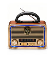 Vintage Tasarım Çok Fonksiyonlu Taşınabilir Radyo Bluetooth Müzik Çalar Şarj Edilebilir ST-1080BTS
