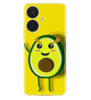 Realme C55 Kılıf Resimli Desenli Silikon Platinium Series Sevimli Avokado 1880