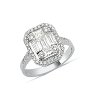 1.43ct Pırlanta Baget Yüzük (Beyaz)