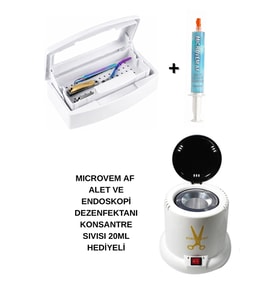 100W Mini Sterilizasyon Makinesi ve Çift Bölmeli Sterilizasyon Kutusu Dezenfektan Sıvısı Hediyeli