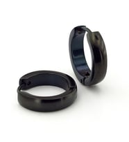 EĞİMLİ 4mm KALINLIK GÜMÜŞ RENK ÇELİK HALKA ERKEK KÜPE E836