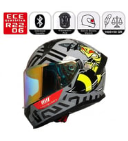 M910 Bee Motosiklet Kaskı Spoiler Mod Güneş Vizörlü Full Face Kask
