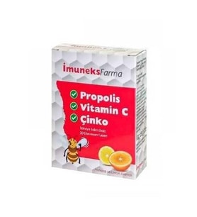 İmuneks Farma Propolis Vitamin C ve Çinko 20 Tablet
