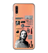 Samsung Galaxy A30S/A50/A50S Uyumlu Taylor Swift Desenli Şeffaf Telefon Kılıfı