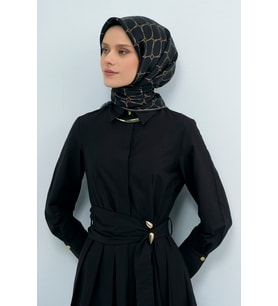 Armine Saf İpek Sura Eşarp-2026 İlkbahar-Yaz- 953800D (Siyah)