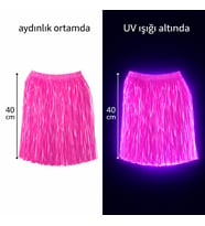 Neon Pembe Hawaii Parti Eteği 40 cm