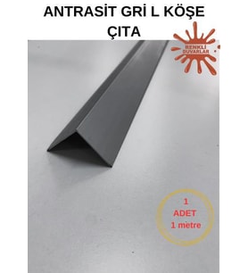 100cm ATC Dekoratif Antrasit Gri L Köşe Duvar ÇItası Kapama Çıtası Duvar Lambirisi Paneli L Köşesi