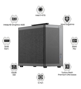 Turbox WorkProMesh i7 4770 32GB Ram 512GB SSD Oem Paket