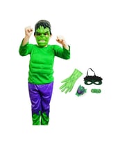 Hulk Çocuk Kostüm, Maske ve Taso Fırlatan Eldiven 3 lü set