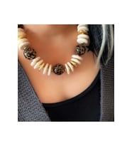 VİNTAGE LEOPAR DESENLİ KOLYE 45+5CM-GOLD RENK ACR8380