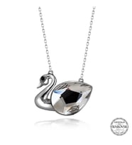 Swarovski Crystal Taşlı Kuğu Gümüş Kadın Kolye
