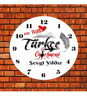 Türkçe Öğretmeni Kişiye Özel Saat