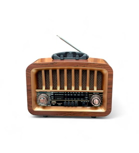 Nostaljik Büyük Boy Radyo,Şık Tasarım Eskitme Nostalji Radyo (B.Kahverengi)