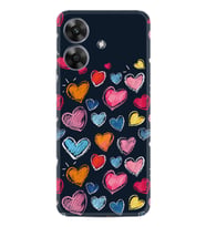 Note 60 Kılıf Boutique Baskılı Resimli Boyama Kalpler Pcode -019