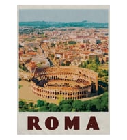 Roma Seyahat Posteri Italia Retro Seyahat Italya Kolezyum Tablo Ahşap Poster Dekoratif