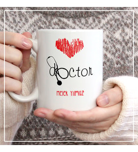 Kişiye Özel Fotoğraf Baskılı Doktor Kupa Bardak