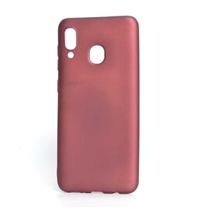 Samsung Galaxy A30 Uyumlu Kılıf Zore Premier Silikon Kapak (Mürdüm)