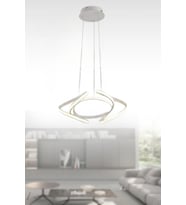Zenio Sarkıt Led Avize - 4 Farklı Renkli Şık Sarkıt Ledli Avize (Beyaz)