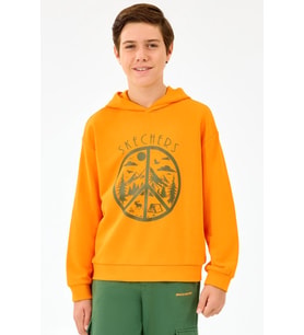 Skechers Fleece Çocuk Sweatshirt (Turuncu)