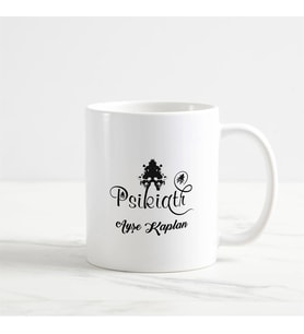Psikiatr Kupa Bardak (1. Tasarım) (Beyaz)