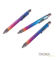 Troika Construction Stylus Spectrum Parlak Tükenmez Kalem Gri (su terazisi-cetvel-tornavida)  İsme Özel Kalem (Karışık)