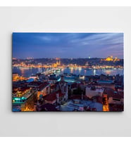 İstanbul Haliç Gece Manzarası Kanvas Tablo