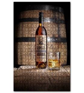 Cakapuzzle Burnside Burbon Şişesi Bardak  Fıçı Puzzle Yapboz MDF (Ahşap) (120 Parça)