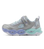 Skechers Twisty Glow Kids Sneaker Lastik Bağcıklı Cırtlı Işıklı Çocuk Ayakkabısı Gri