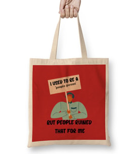 Sarcasm Funny Comment Quotes Gift - Sarcastic Women And Men Humorous Saying Bez Çanta Uzun Saplı