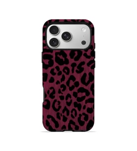 iPhone 17 Pro Vorian Çift Katmanlı Fuşya Leopar Kılıf